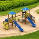 KAP 08 İki Kuleli Ahşap Seri Oyun Parkı