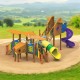 TAP 05 uçak Temalı Ahşap Seri Oyun Parkı