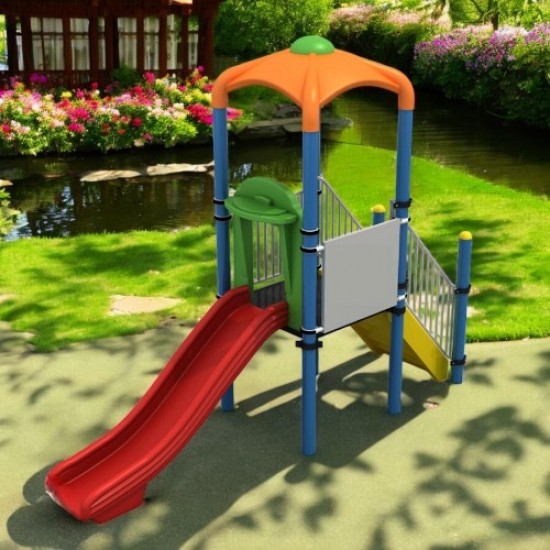 Tek Kule Düz Kaydıraklı Ekonomik Seri Metal Oyun Parkı